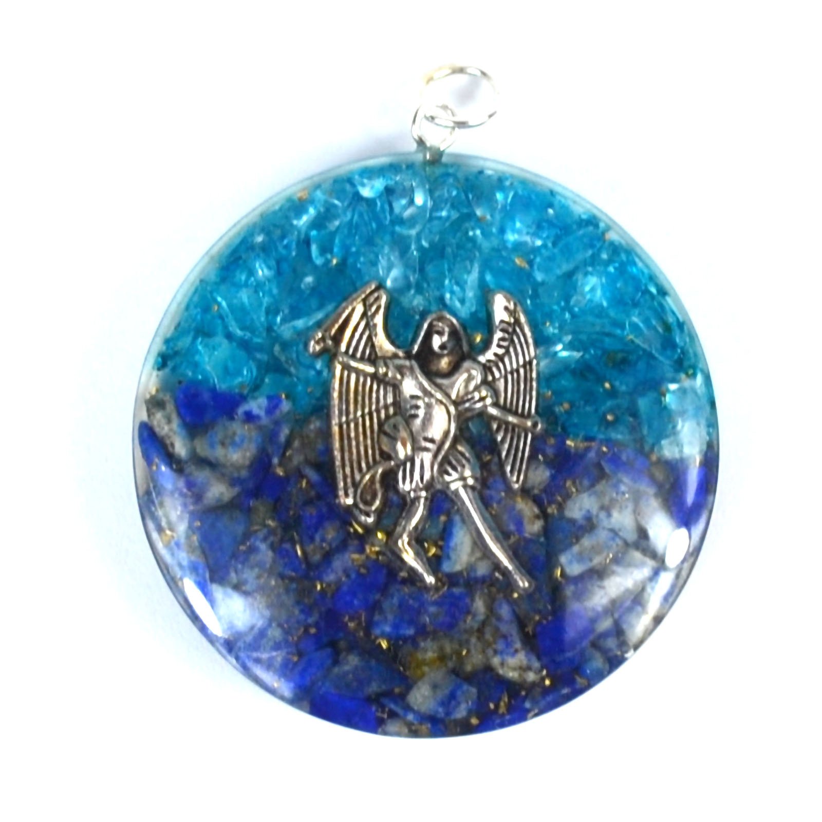 1 3/4" Mikael Blue Topaz/Sodalite orgone (image for) 1 3/4" Mikael Blue Topaz/Sodalite orgone