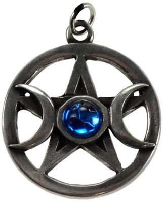 (image for) Pentagram & Moons pewter