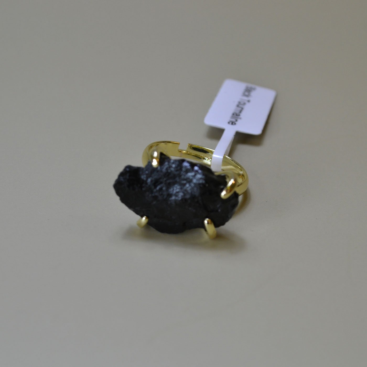 (image for) Black Tourmaline adjustable ring