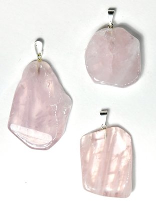 (image for) Rose Quartz slice pendant - Click Image to Close