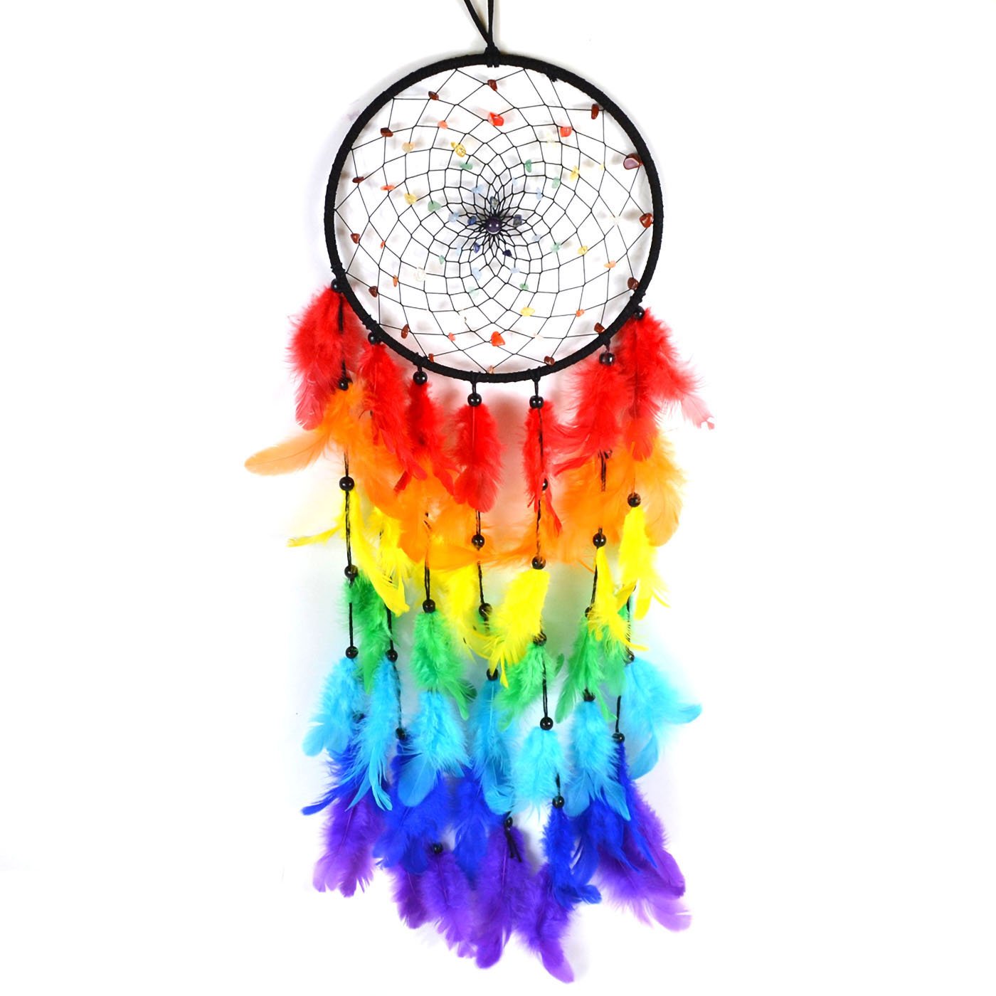 (image for) 6 3/4" x 22" Chakra dream catcher