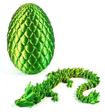 (image for) Green Dragon Egg (3D printed)